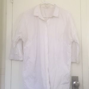Cos shirt dress white mid-sleeves